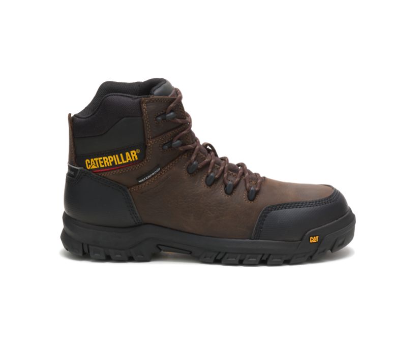 Panske Pracovne Topanky Caterpillar - Resorption Waterproof Composite Toe - Tmavo Hnede ( 5723-ISZAX